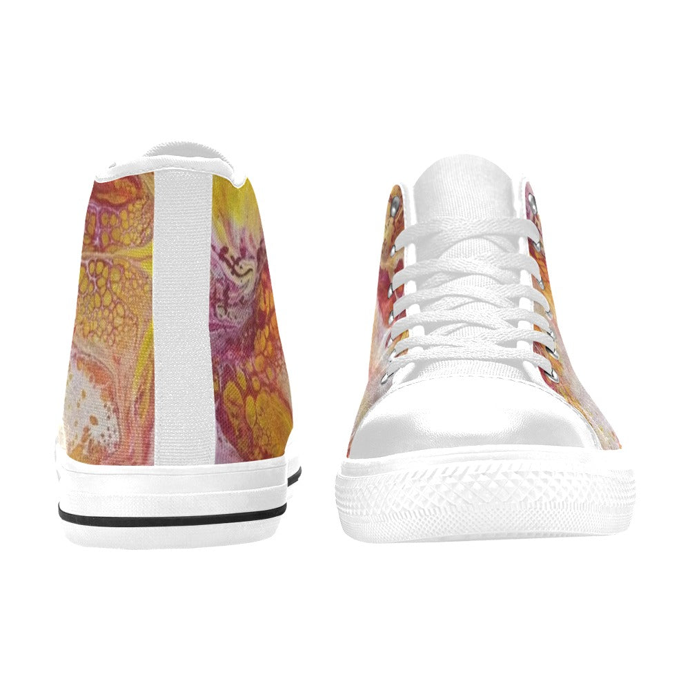 Sunshine Rose Women's High Top Canvas Sneakers