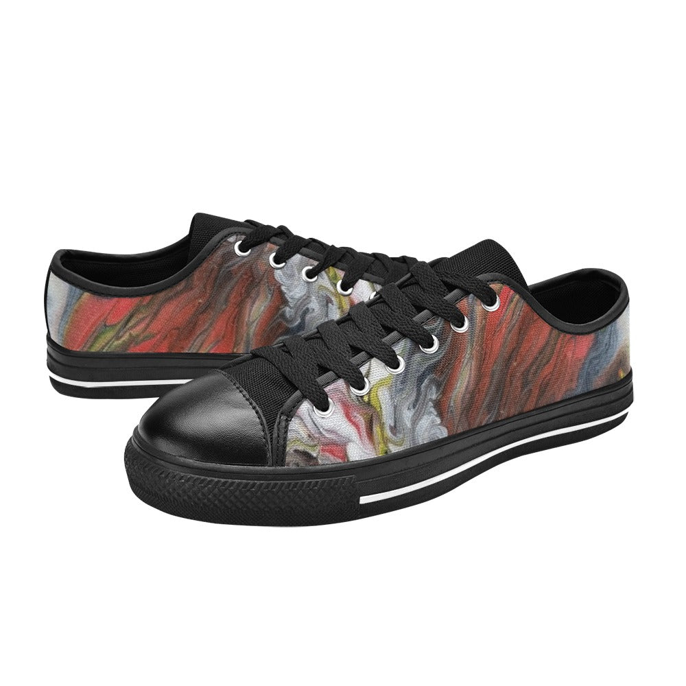 Flamingo Explosion Women's Classic Canvas Shoes (Model 018)