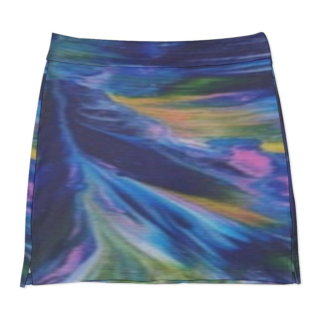 Paint Splatter Anti-Emptied A-Line Skirt with Pocket