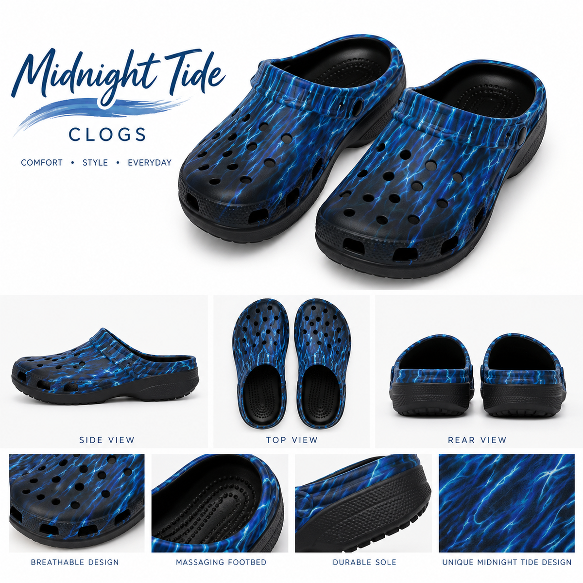 Midnight Tide Clogs