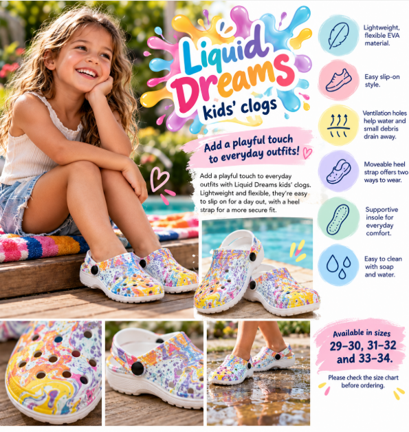 Liquid Dreams Kids Clogs