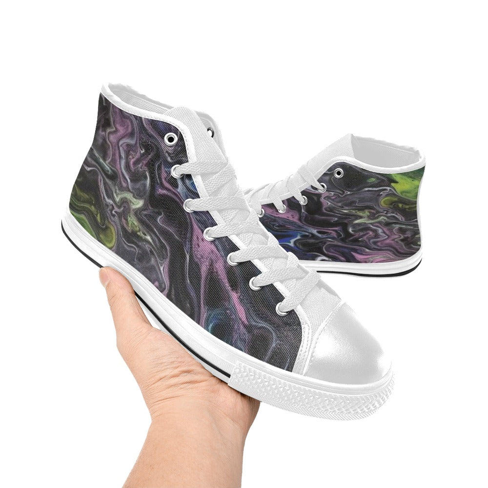 Violet Dream Women's High Top Canvas Shoes