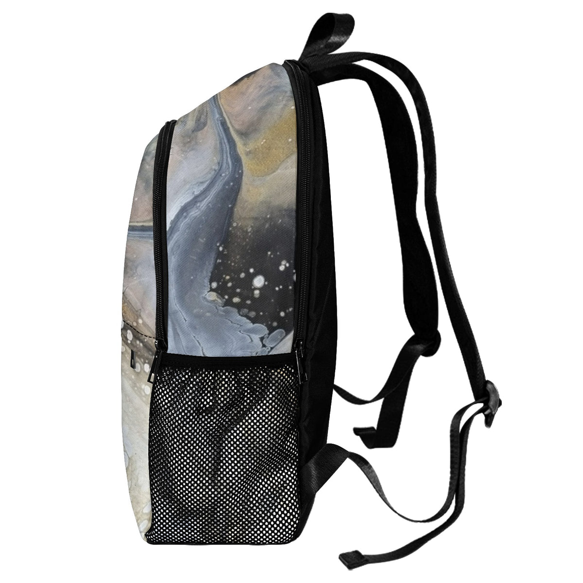 Oyster Drift Backpack Fabric Backpack with Side Mesh Pockets (Model 1659)