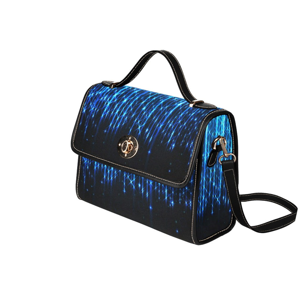 Elegant Blue Sapphire Hand Bag - Elegant and Waterproof Canvas Bag-Black