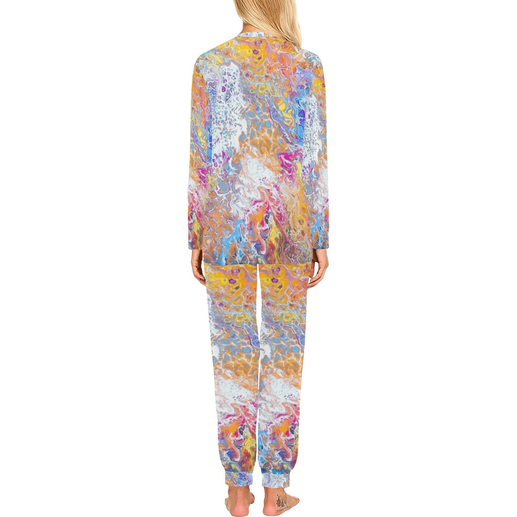 Liquid Dreams Women's All Over Print Pajama Set