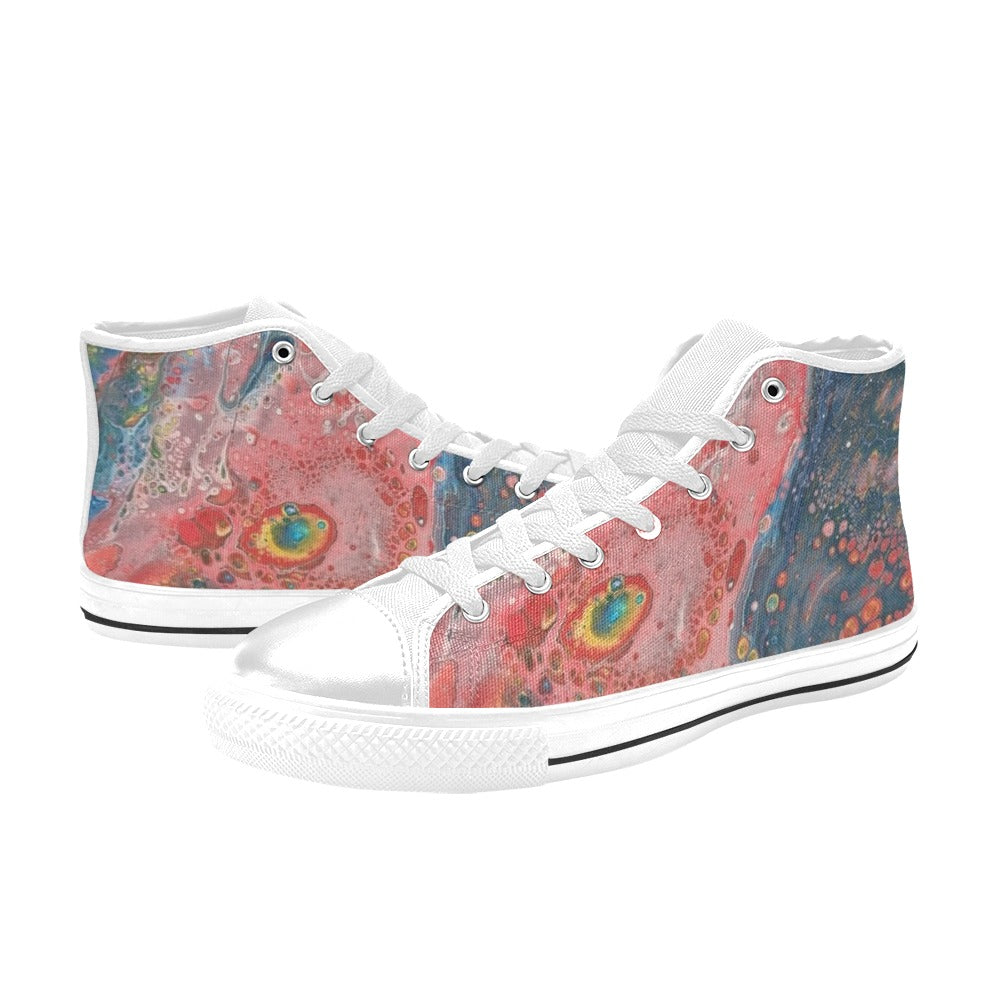 Underwater Coral Women's High Top Canvas Shoes