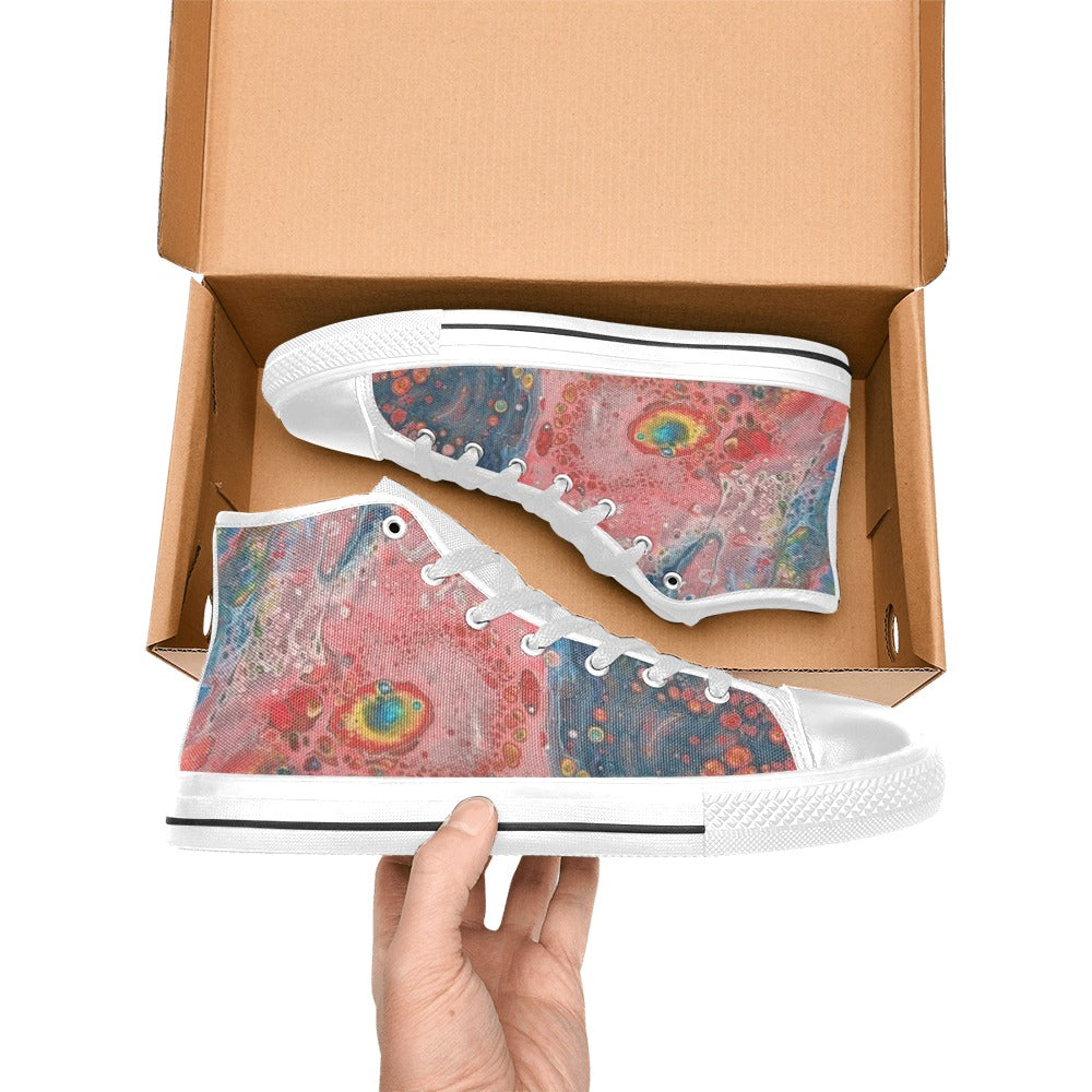 Underwater Coral Women's High Top Canvas Shoes