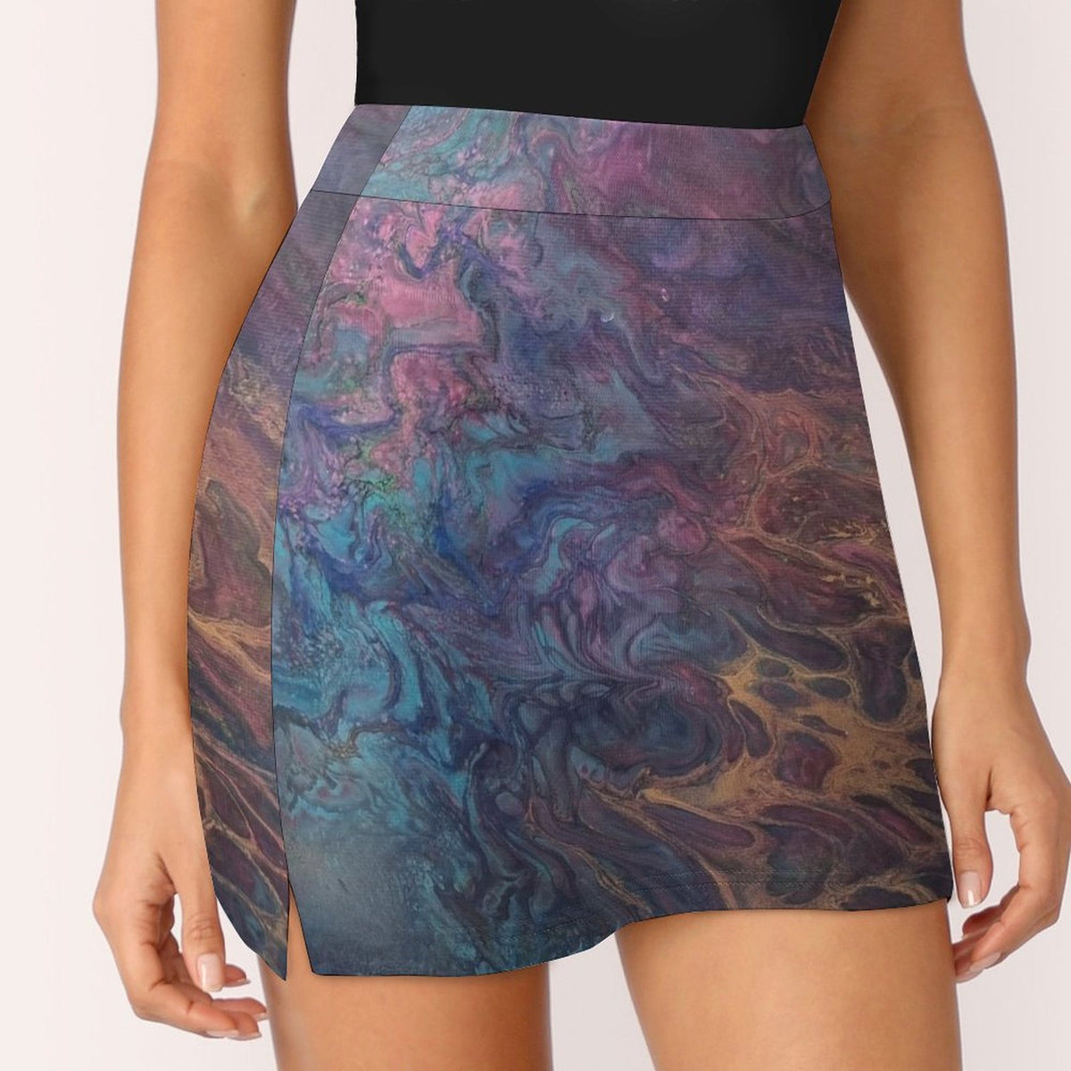 Fire & Water Anti-Emptied A-Line Skirt with Pocket