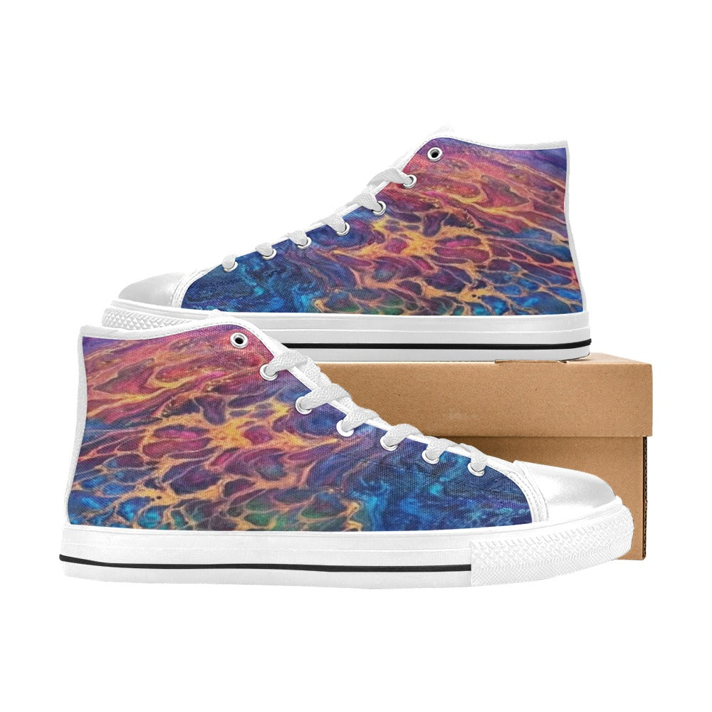 Volcano Dawn Women's High Top Canvas Shoes