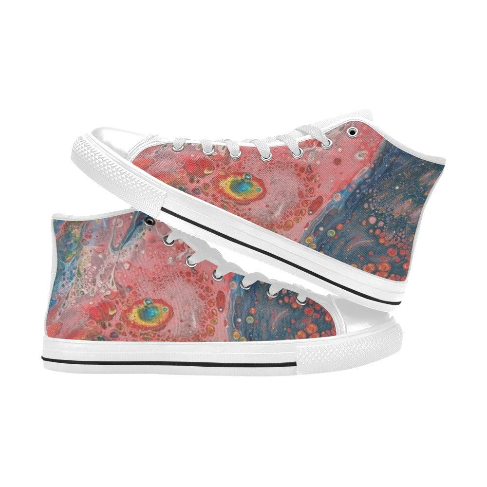 Underwater Coral Women's High Top Canvas Shoes