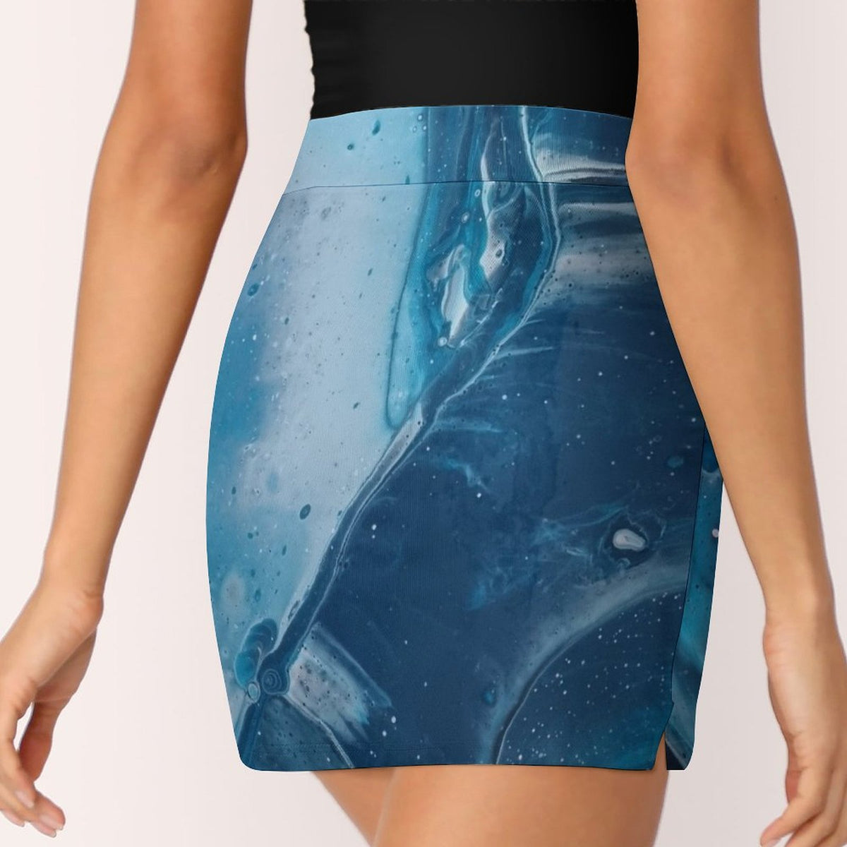 Blue Moon Anti-Emptied A-Line Skirt with Pocket