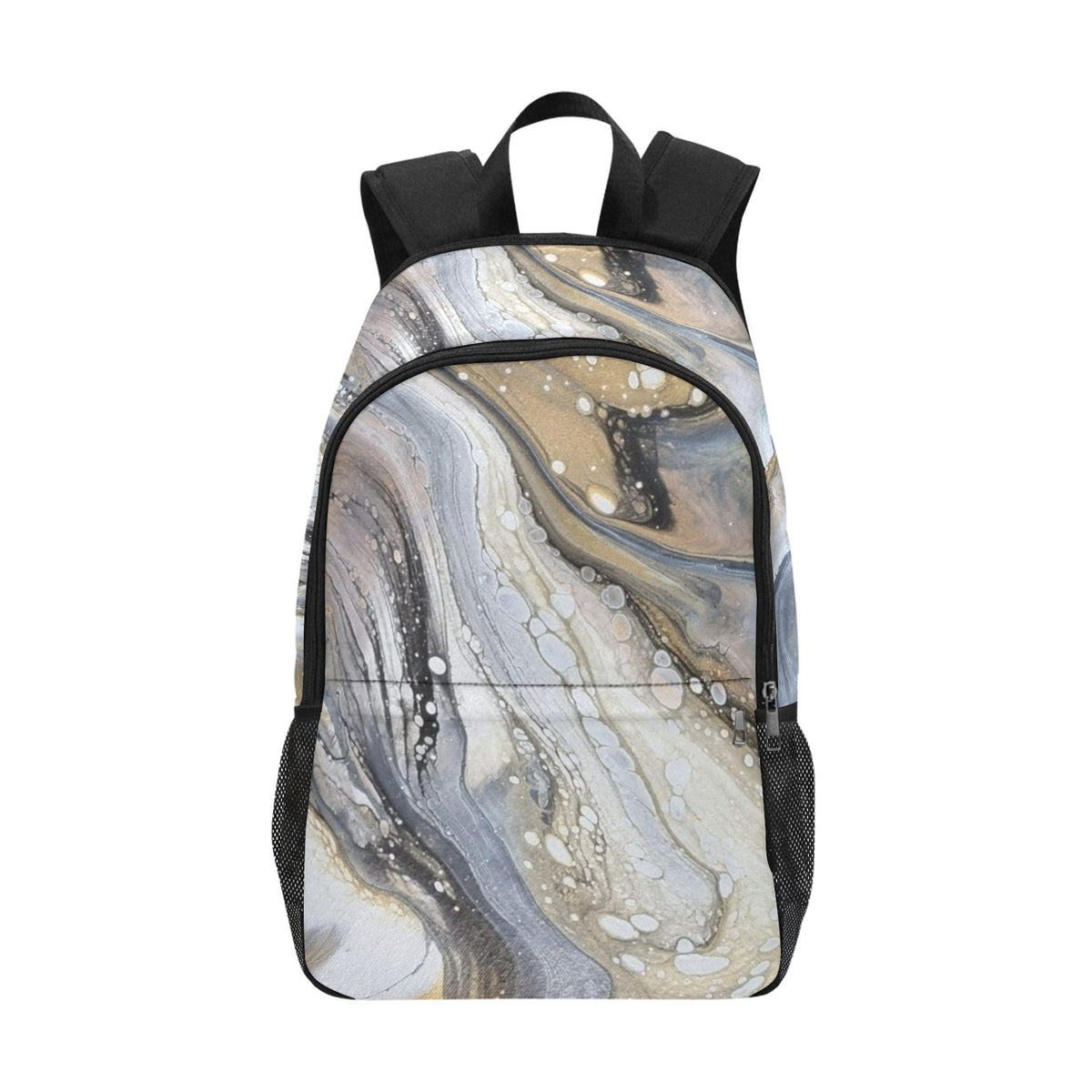 Oyster Drift Backpack Fabric Backpack with Side Mesh Pockets (Model 1659)