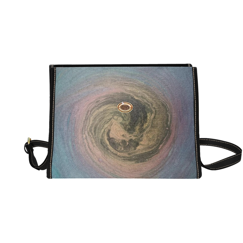 Moonstone Tide Canvas Handbag Waterproof Canvas Bag-Black