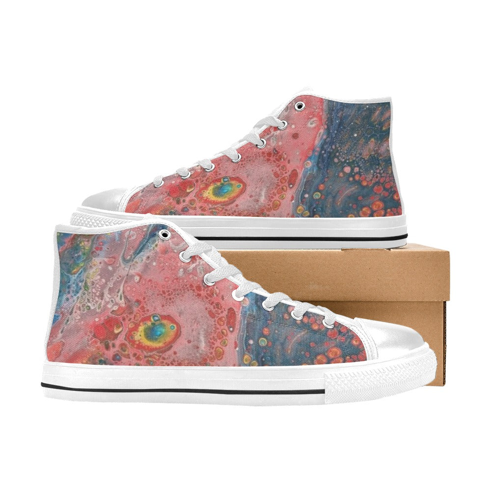Underwater Coral Women's High Top Canvas Shoes