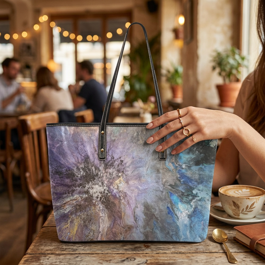 Between Worlds Tote Hand