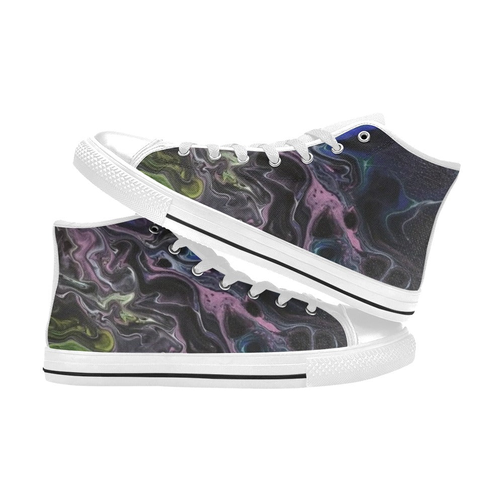 Violet Dream Women's High Top Canvas Shoes