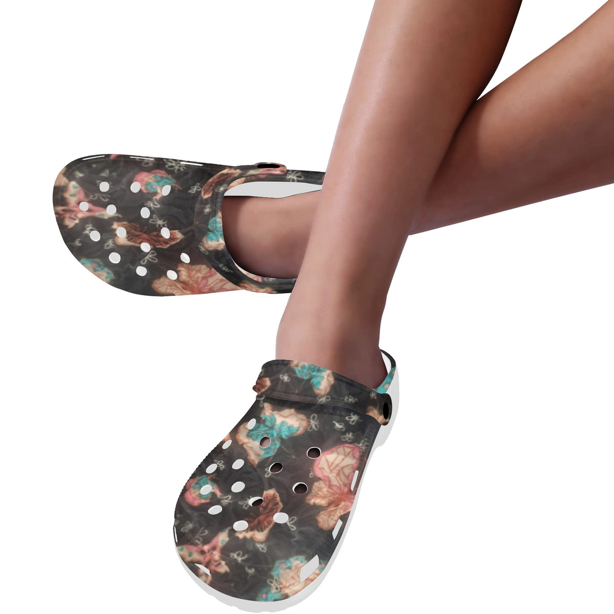 Midnight Bloom Clogs