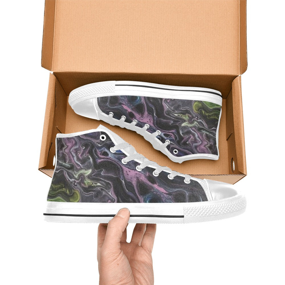 Violet Dream Women's High Top Canvas Shoes