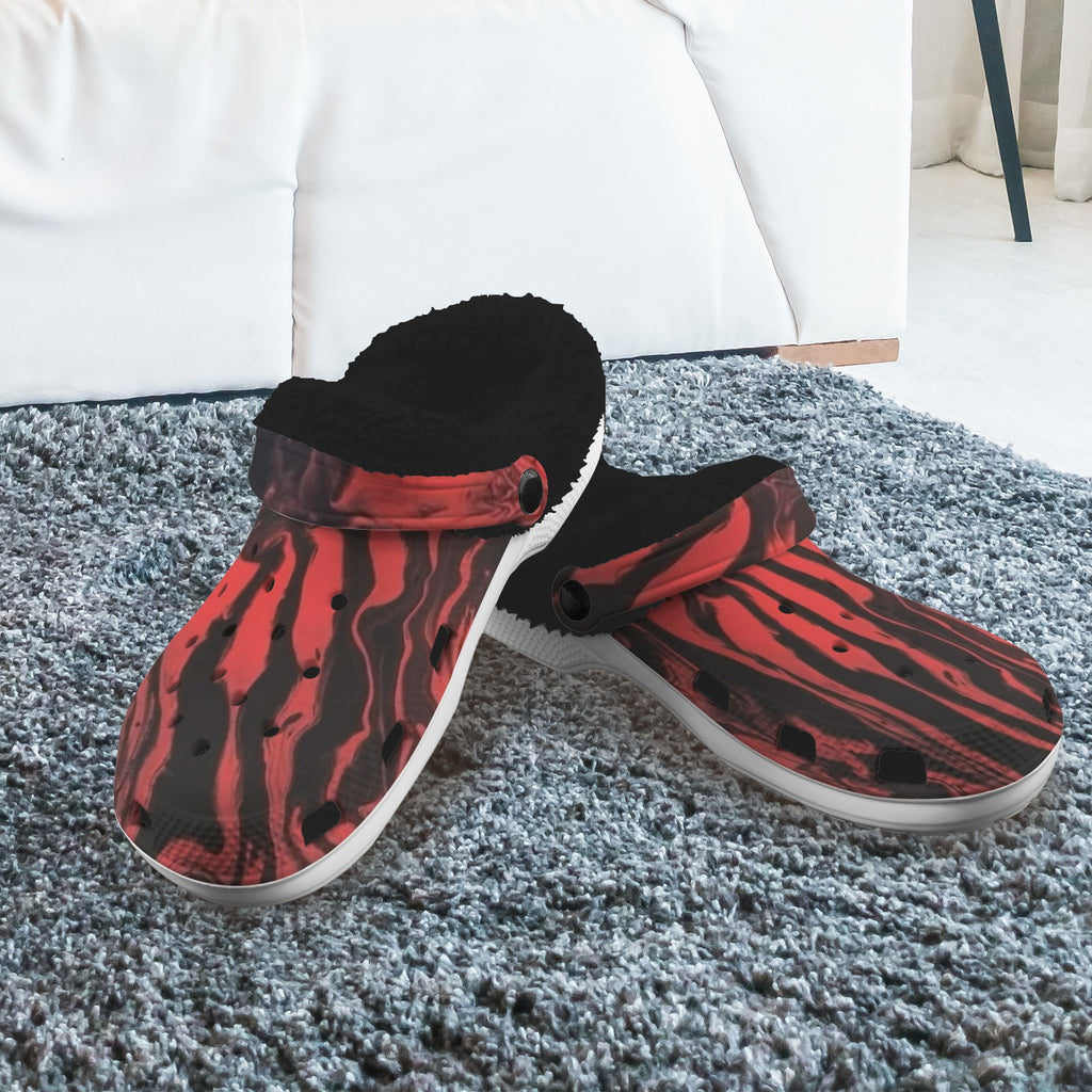 Midnight Ember Fleece-Lined Clogs