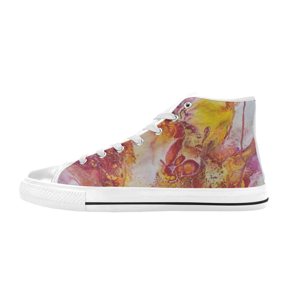 Sunshine Rose Women's High Top Canvas Sneakers