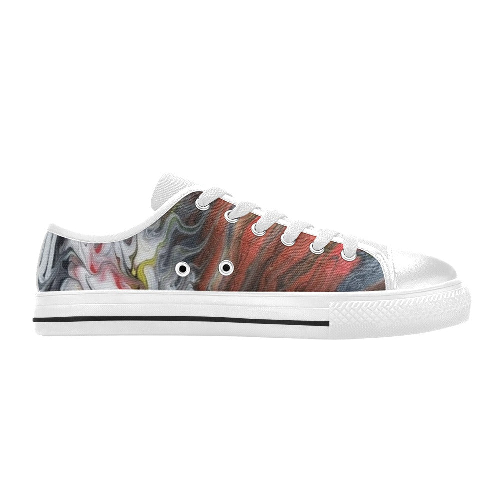 Flamin Good Low Top Canvas Shoes for Kid (Model 018)
