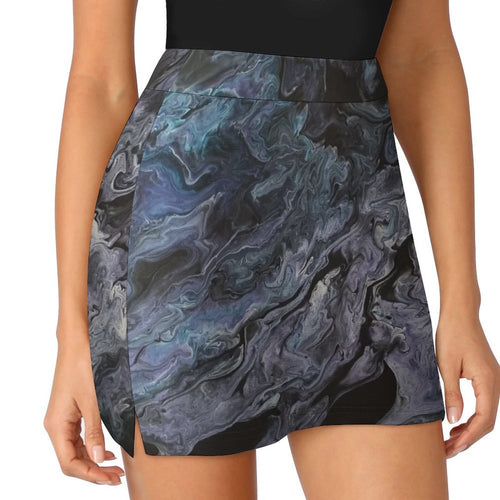 Black Ash Anti-Emptied A-Line Skirt with Pocket