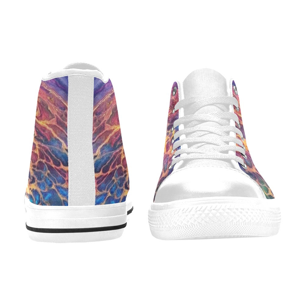 Volcano Dawn Women's High Top Canvas Shoes
