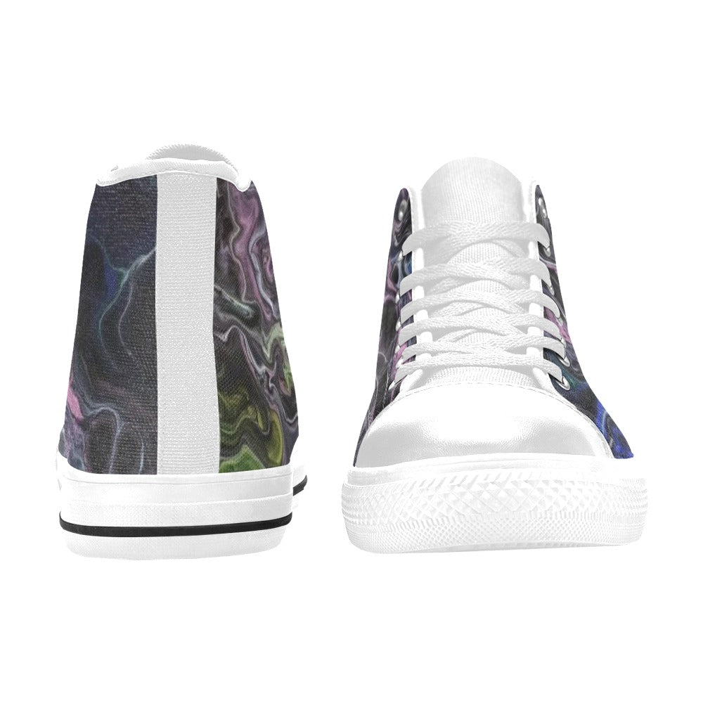 Violet Dream Women's High Top Canvas Shoes
