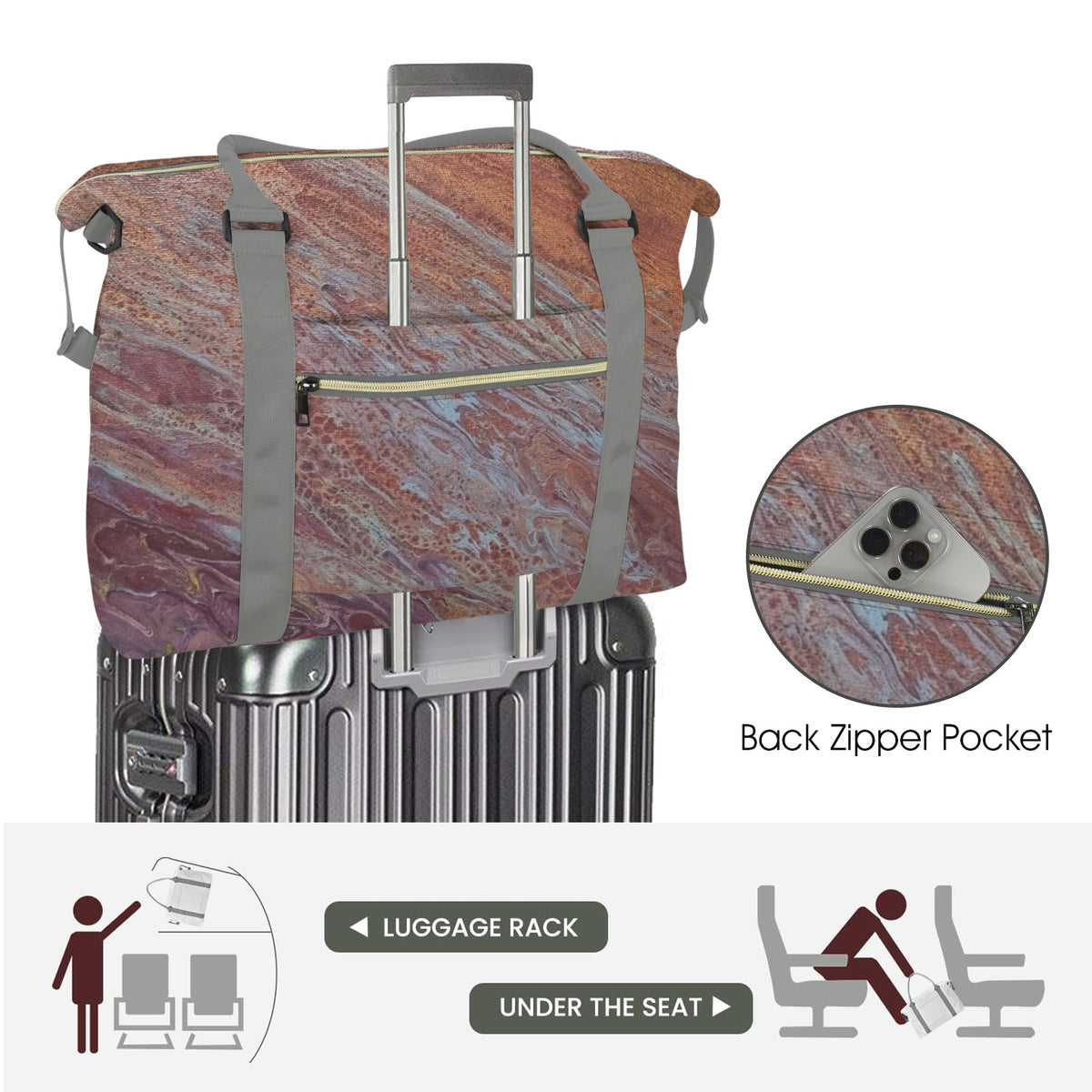 Copper Drift Duffle Bag Ultra-Large Capacity Duffle Bag