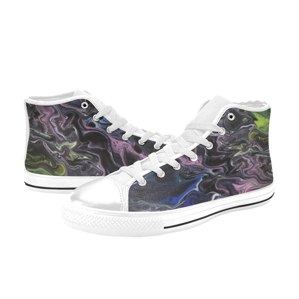 Violet Dream Women's High Top Canvas Shoes