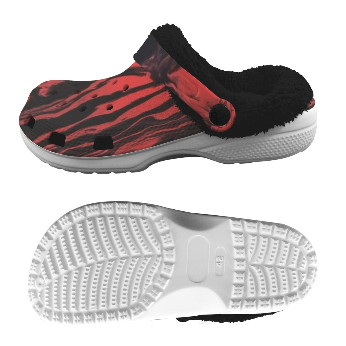 Midnight Ember Fleece-Lined Clogs