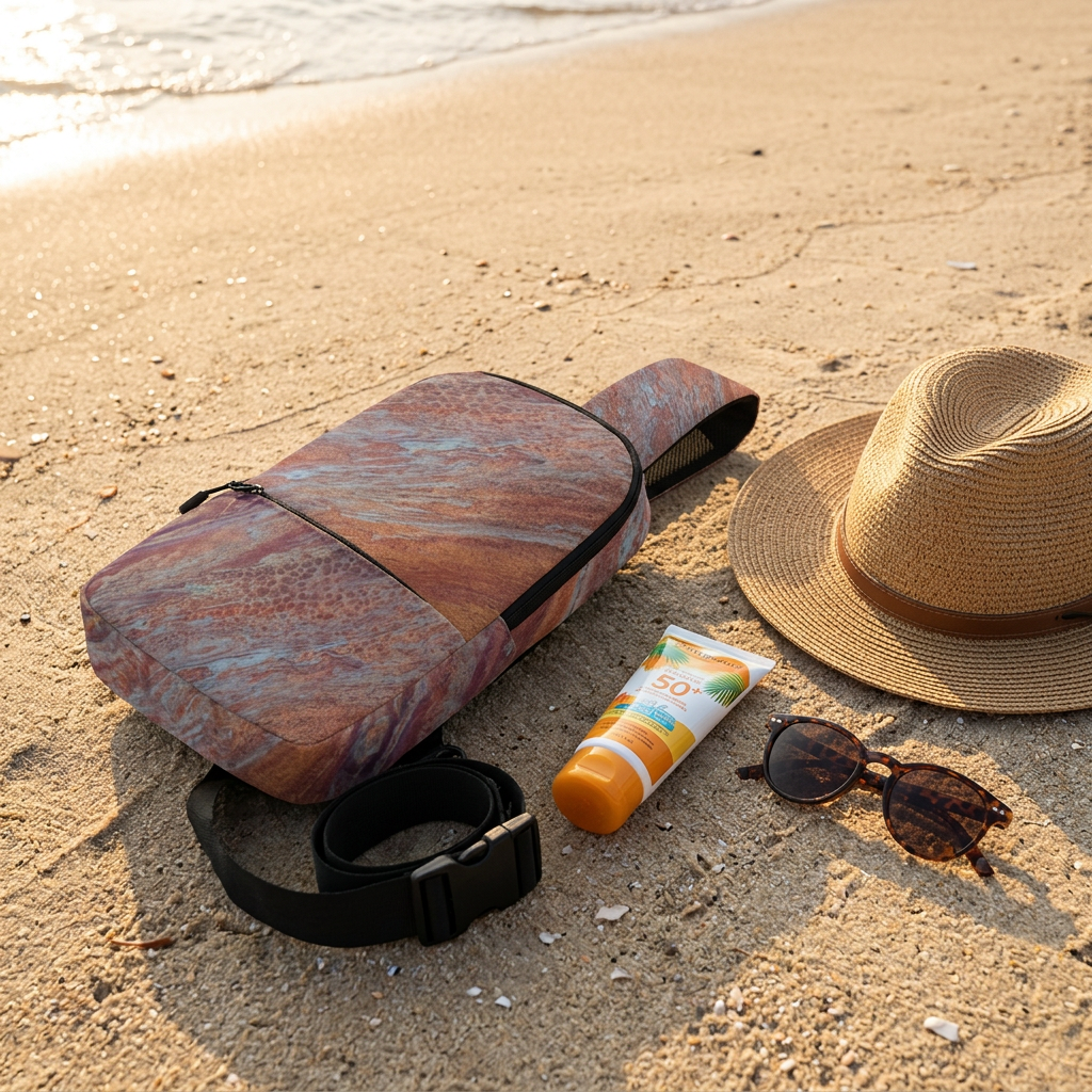 Ember Drift Beach Flatlay