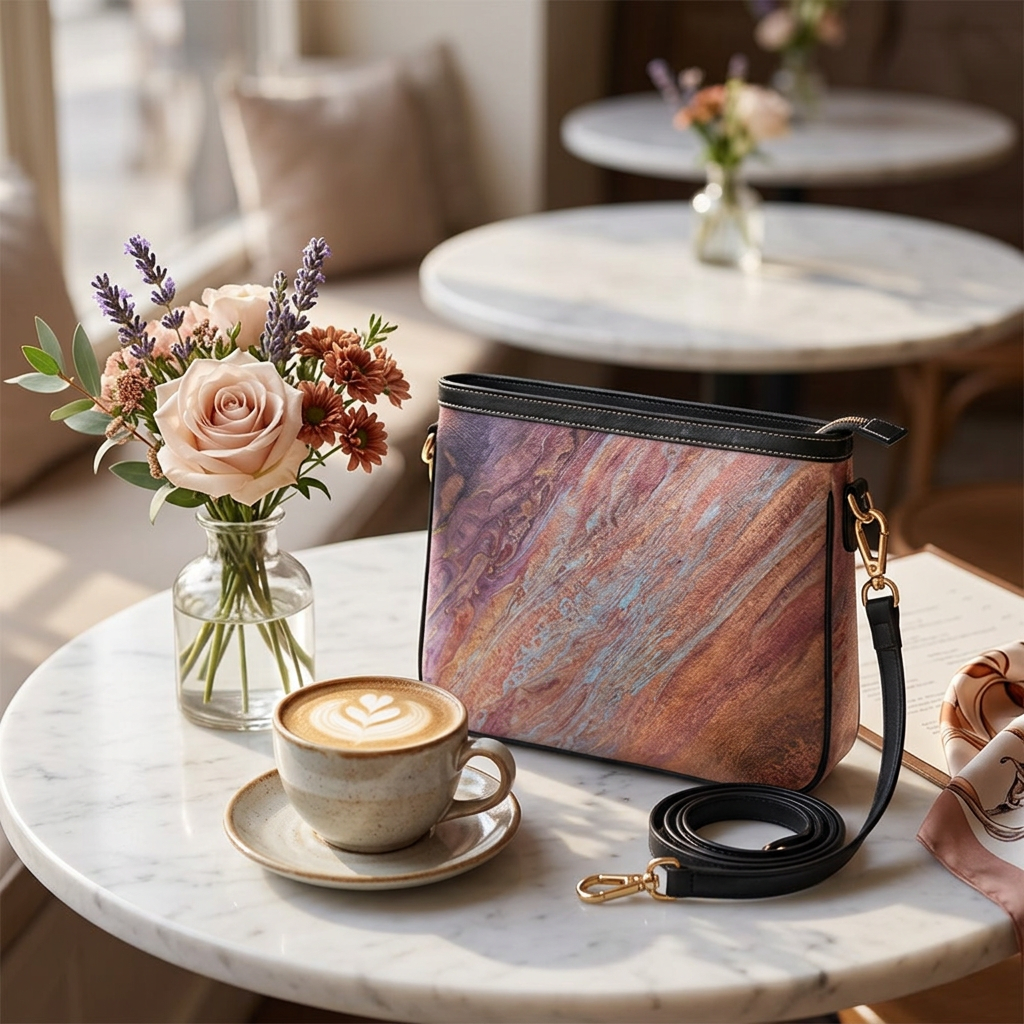 Ember Drift Shoulder Bag Café