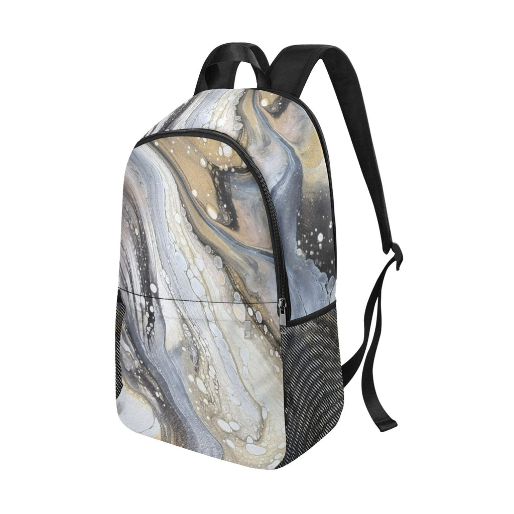 Oyster Drift Backpack Fabric Backpack with Side Mesh Pockets (Model 1659)