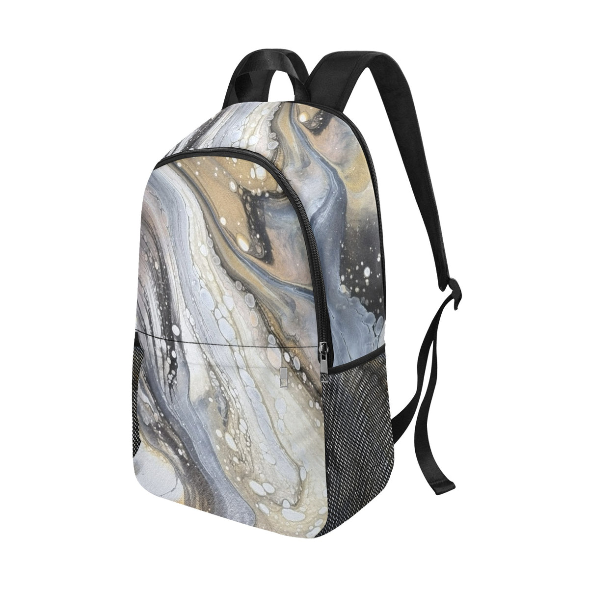 Oyster Drift Backpack Fabric Backpack with Side Mesh Pockets (Model 1659)
