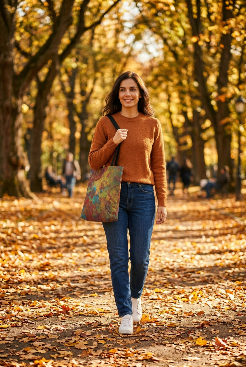 Molten Spirit Tote - Casual Autumn Walk
